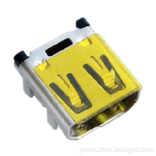 Micro HDMI® Connector, (D Type) 19P F 90° SMT, -40 to 85°C Operating Temperature